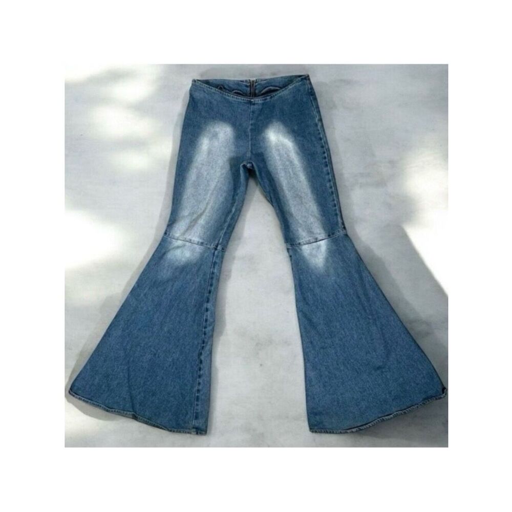 Angie Gorgeous Super Rare!!! Sz 9 Super Ultra flare Stretchy Trendy Blue Jeans